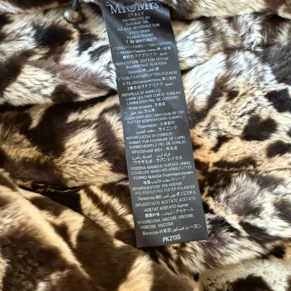 Aspen Apres Ski $7,900 Mr & Mrs Italy Parka Rabbit and Raccoon Fur US4 Dustbag - Picture 11 of 13